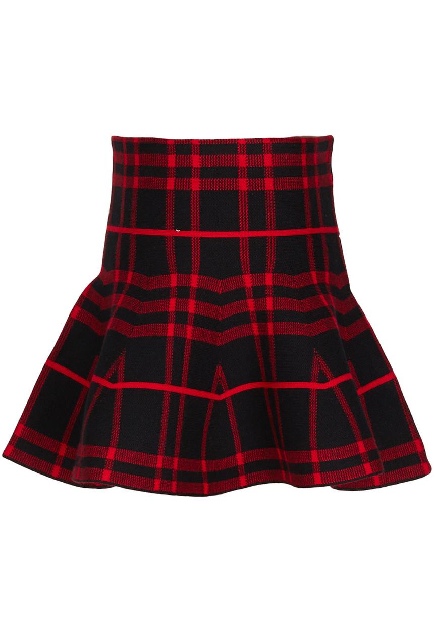 Pop Candy - Check Skirt Red