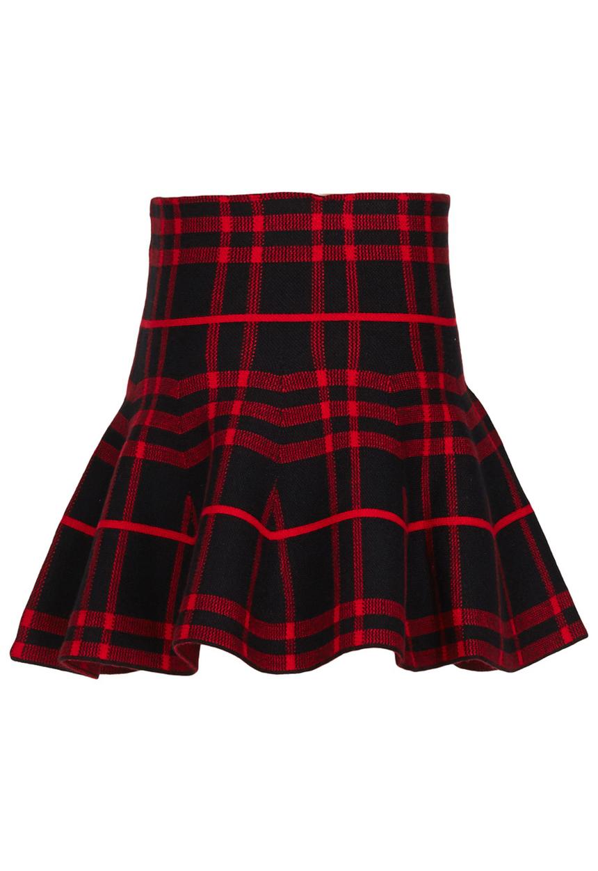 Pop Candy - Check Skirt Red