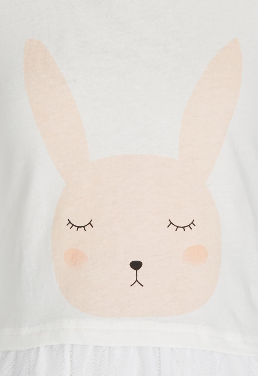 Pop Candy - Mesh Trim Tee White