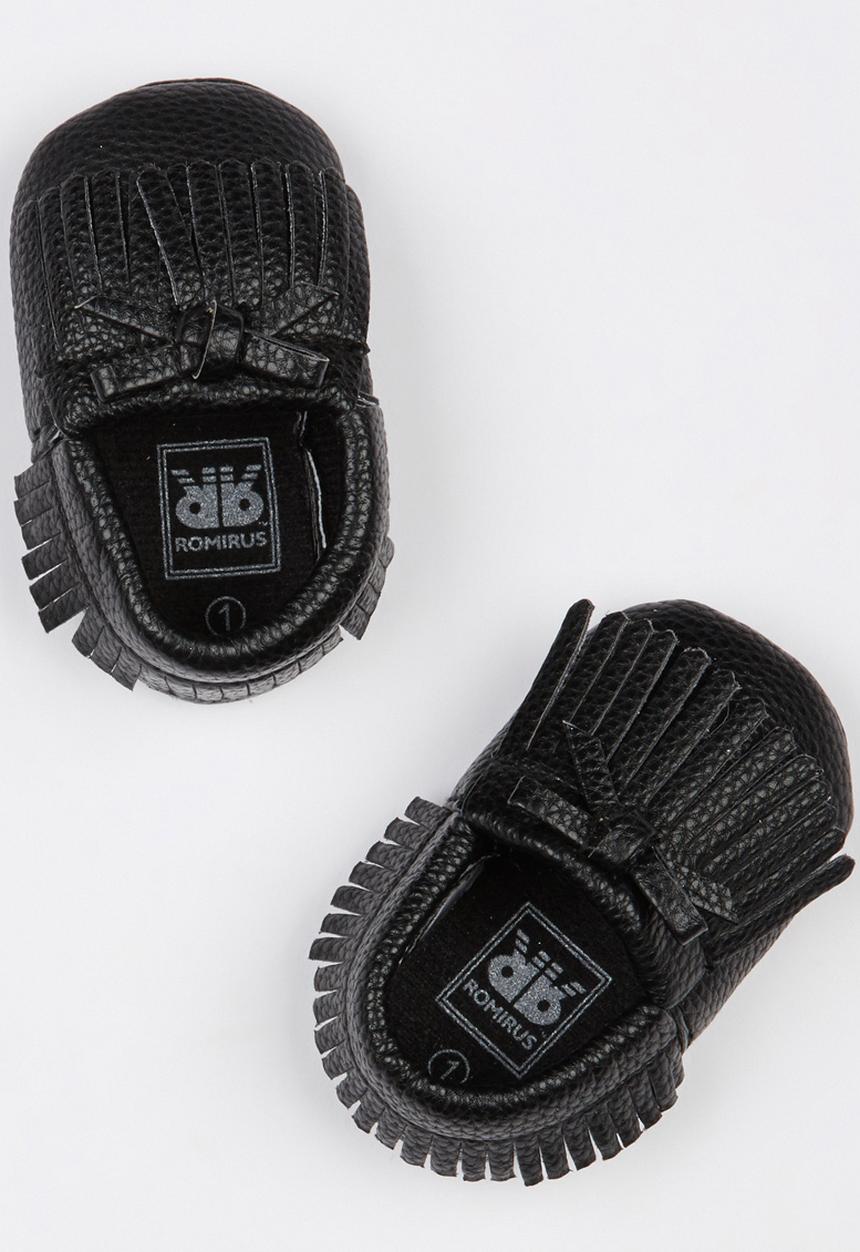 Pop Candy - Fringed Moccasin Black