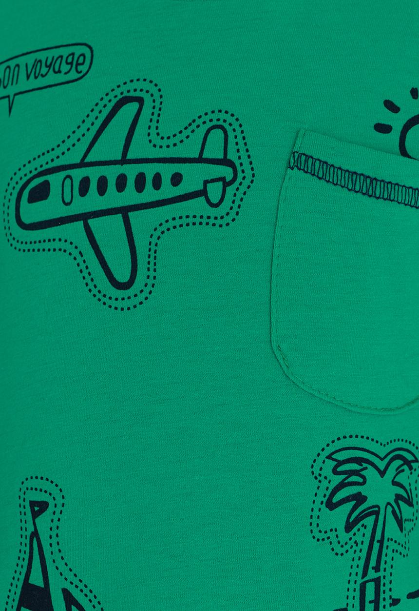 Pop Candy - Printed Short Sleeve Tee Mid Green