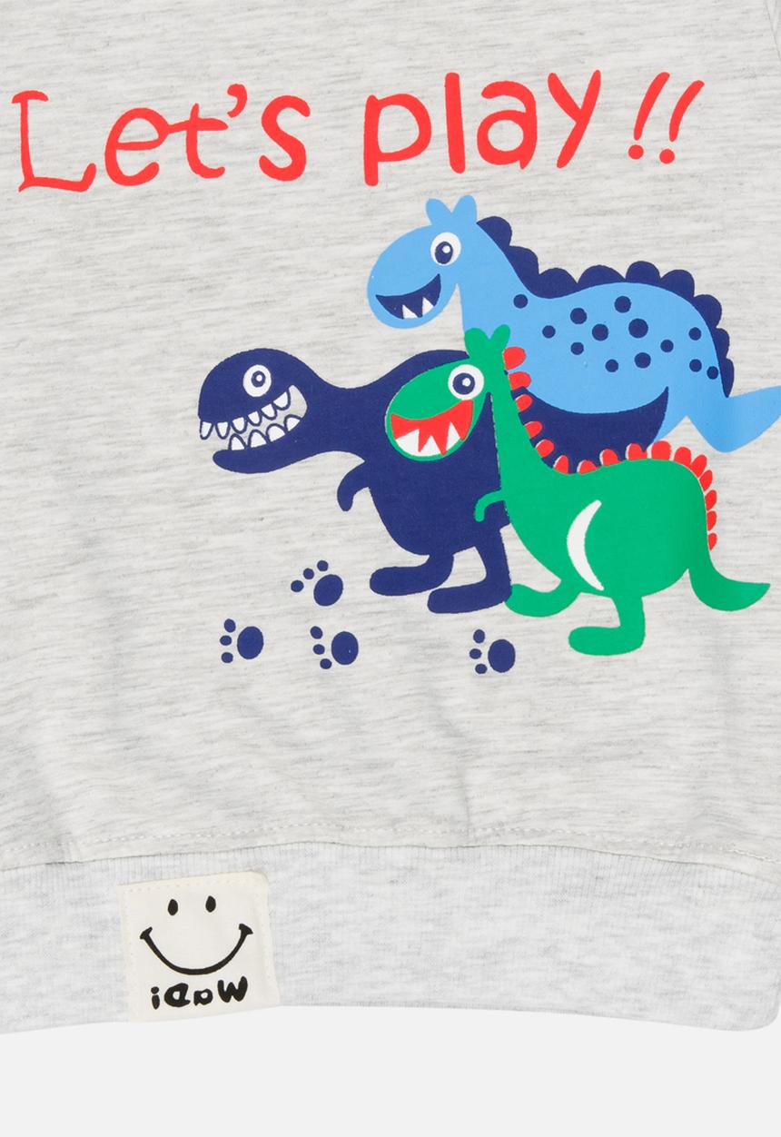 Pop Candy - Boys Long Sleeve Sweat Top Grey