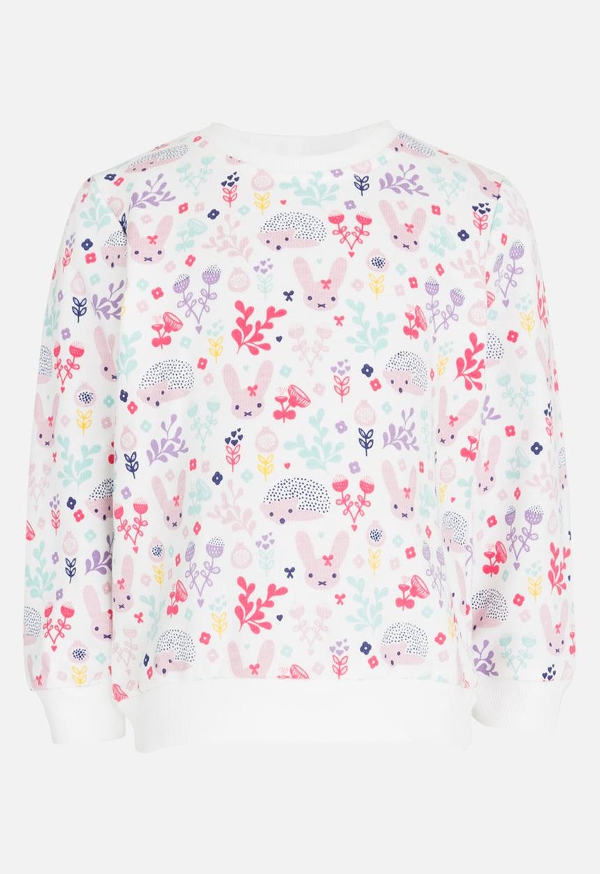 Pop Candy - Printed Long Sleeve Sweat Top Multi-colour
