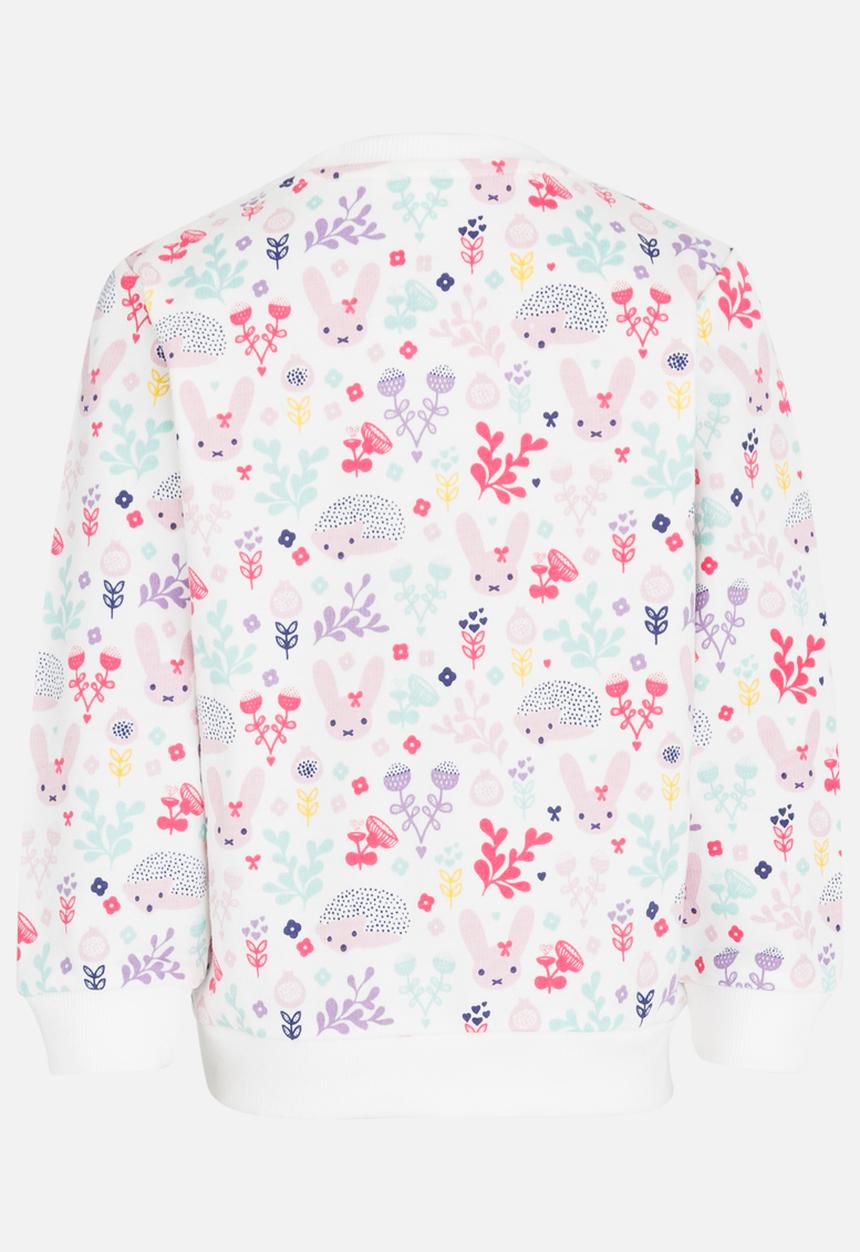 Pop Candy - Printed Long Sleeve Sweat Top Multi-colour