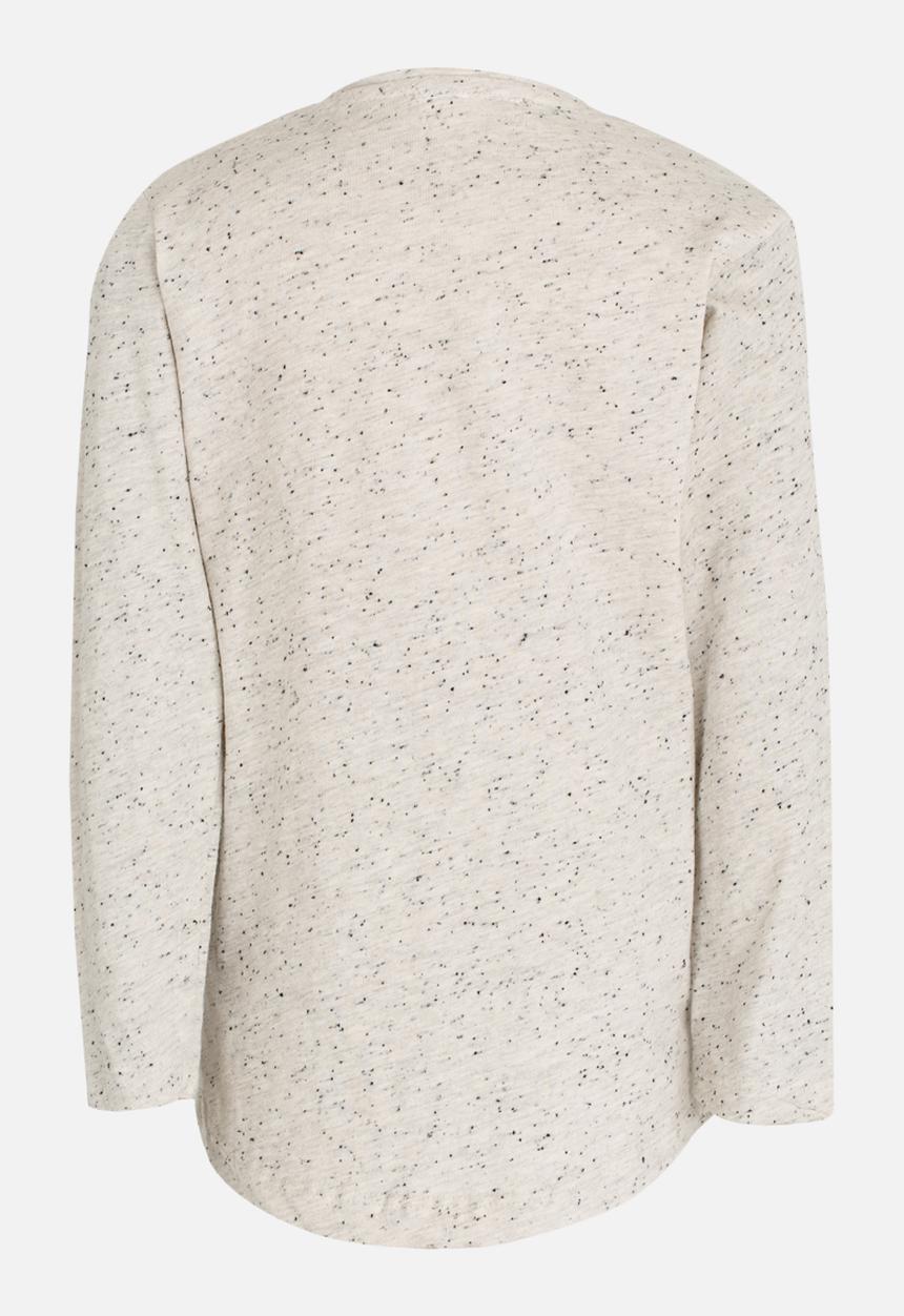 Pop Candy - Henley Long Sleeve T-shirt Grey