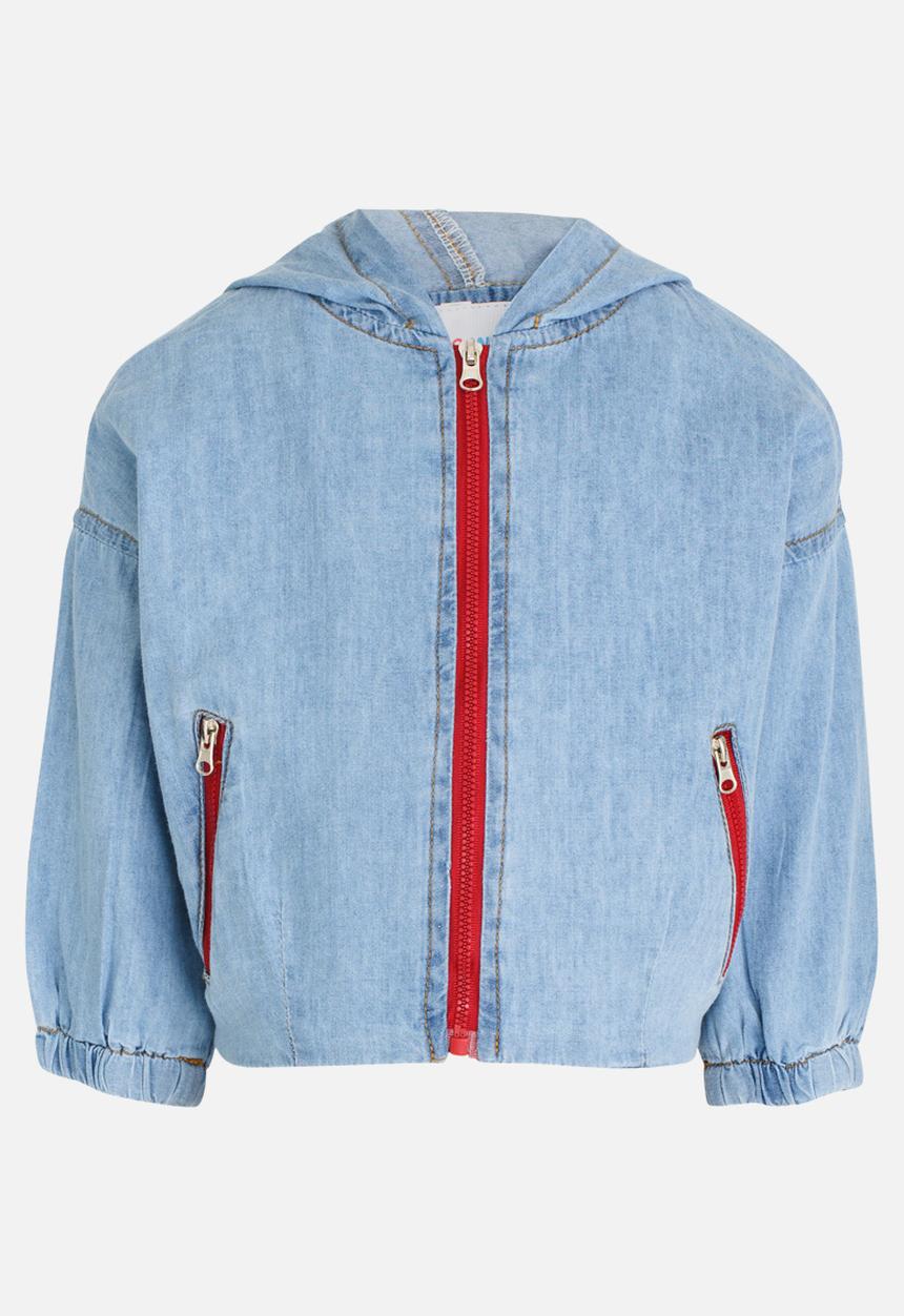 Pop Candy - Embroidered Denim Jacket Blue