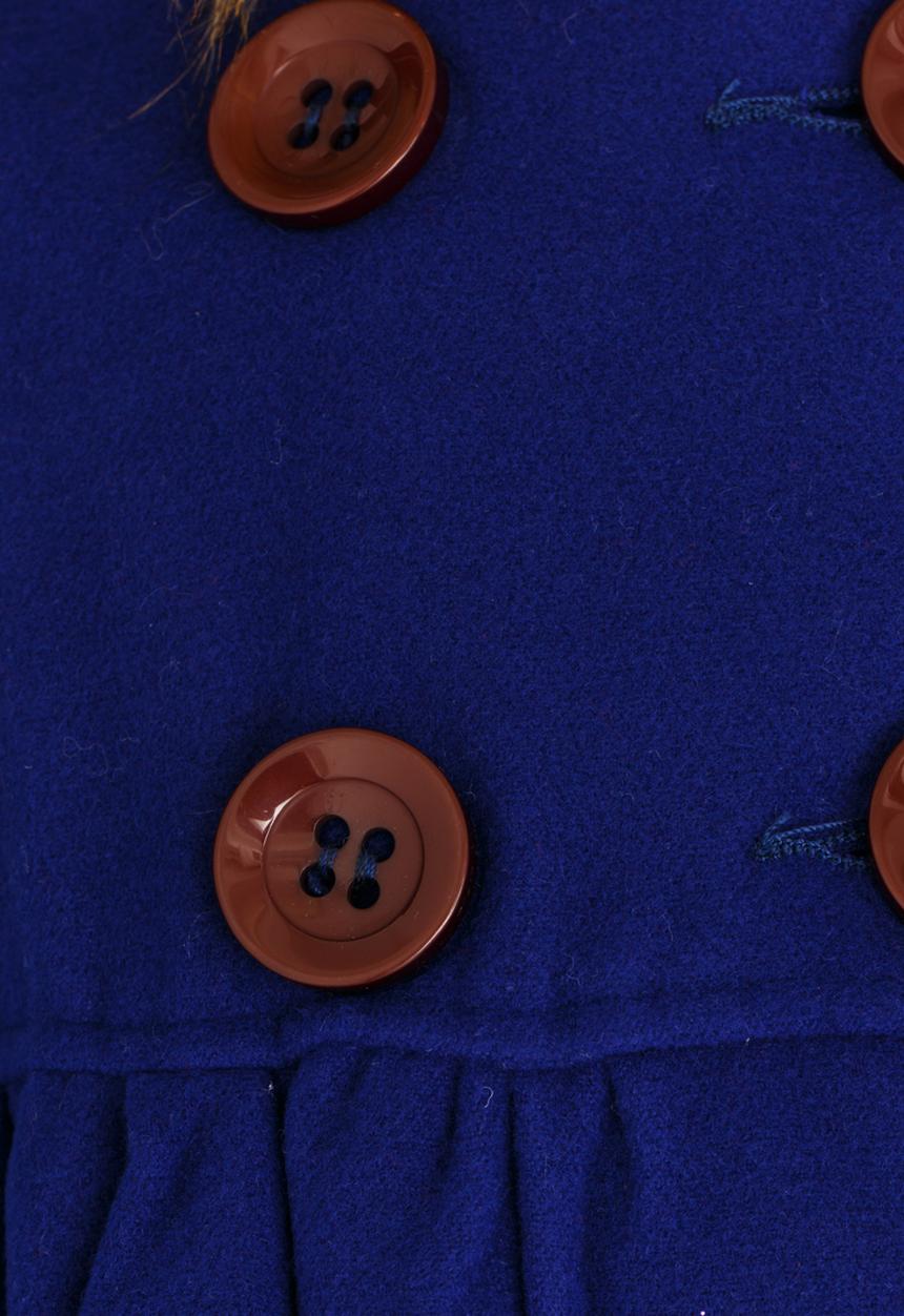 Pop Candy - Girls Hooded  Coat Cobalt