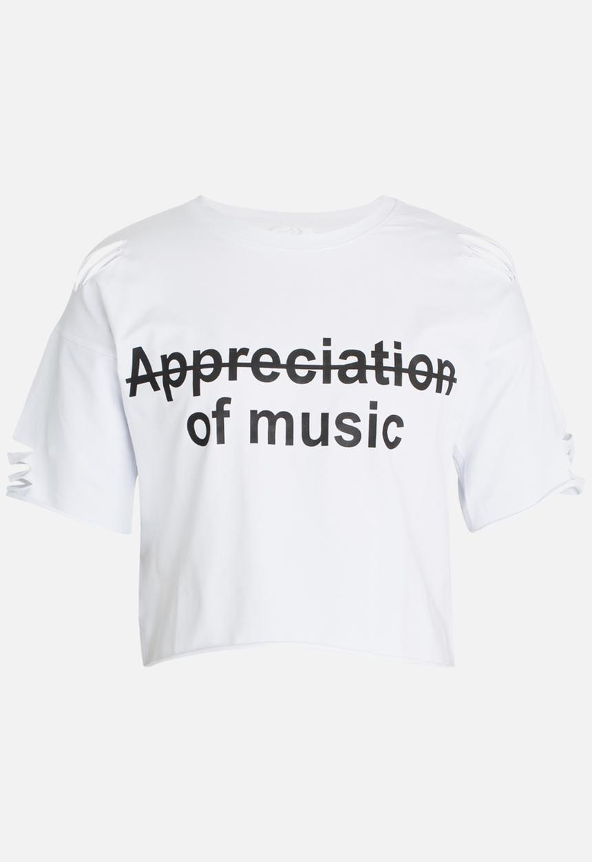Pop Candy - Girls Statement Tee White