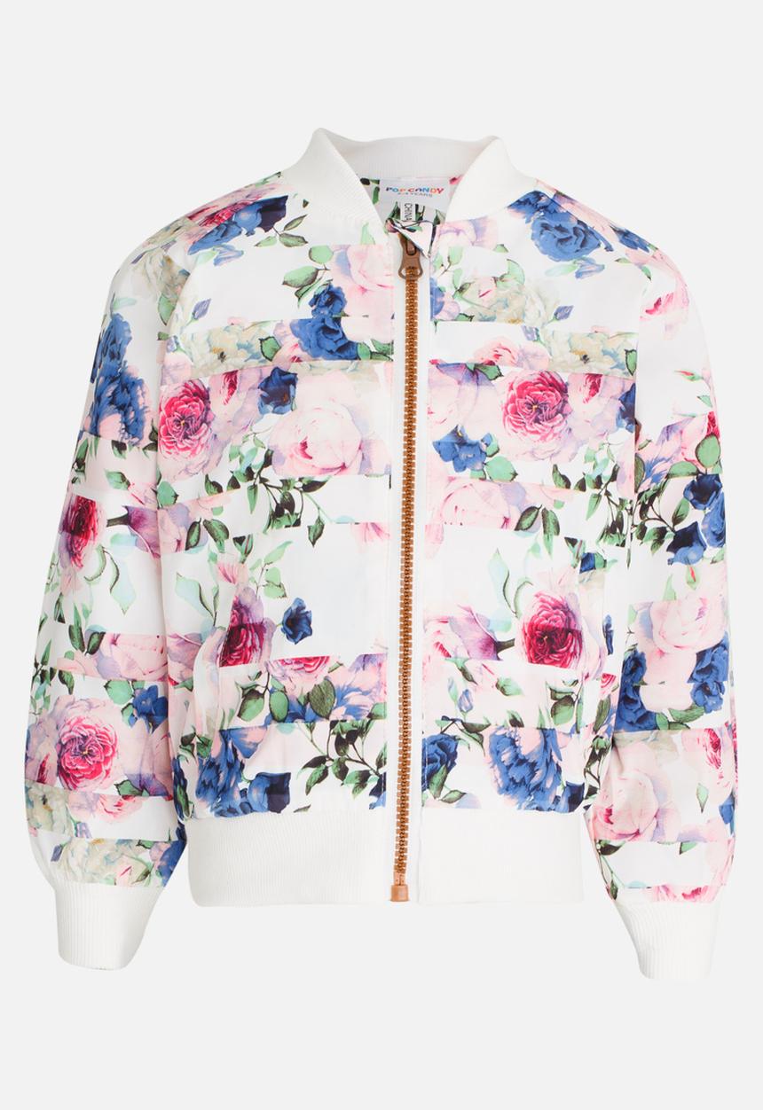 Pop Candy - Printed Bomber Jacket Mid Pink