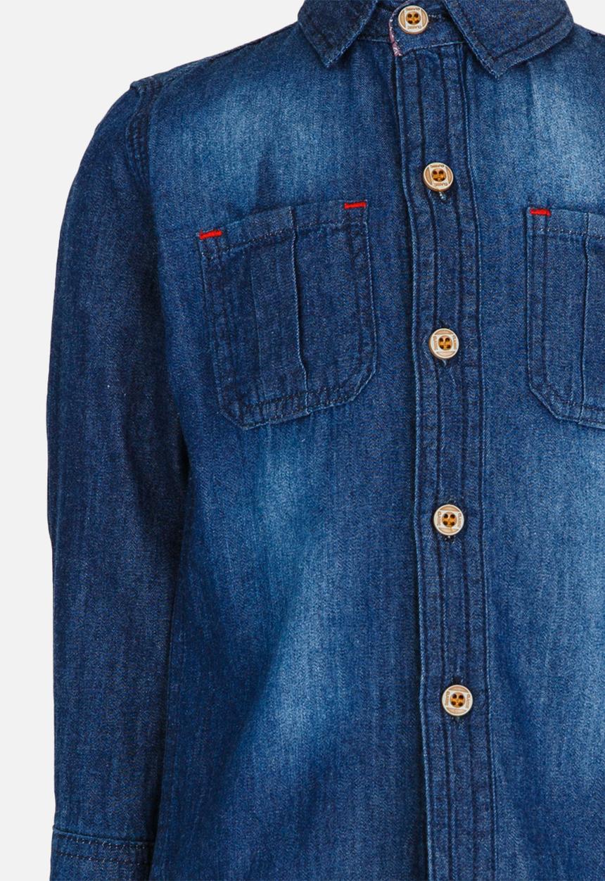 Pop Candy - Denim long sleeve shirt - blue