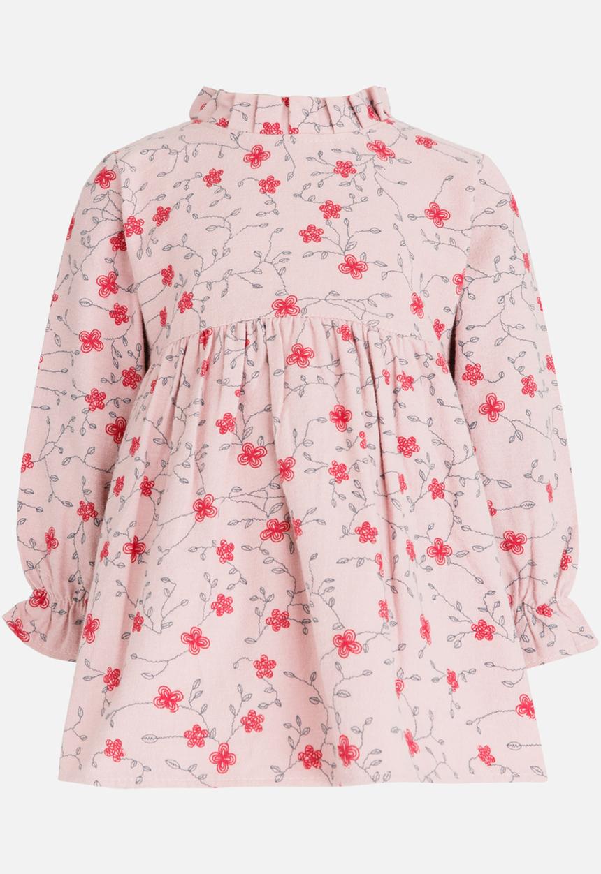 Pop Candy - Long Sleeve Printed Dress Pale Pink