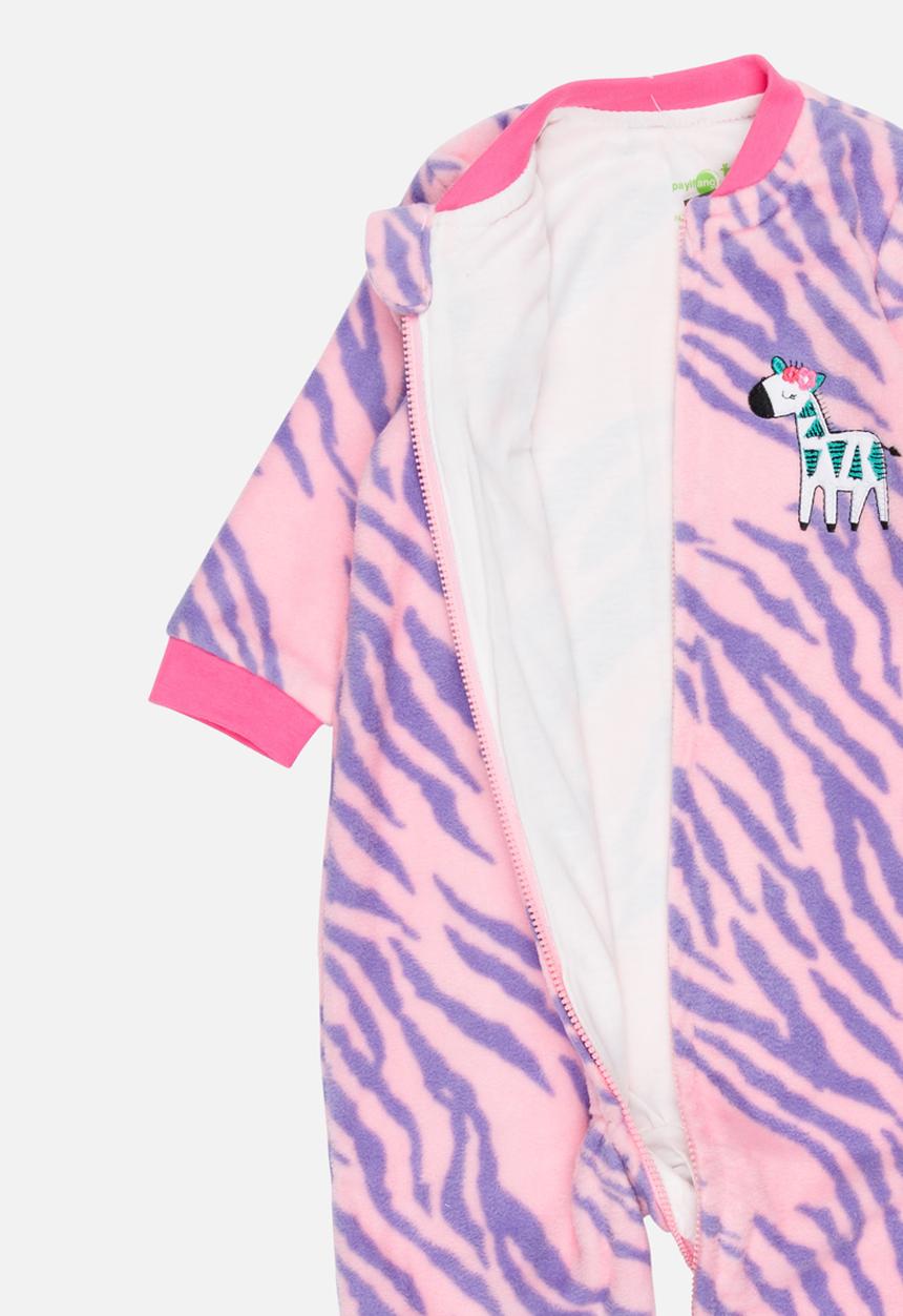 Pop Candy - Printed giraffe bodysuit - pink & purple