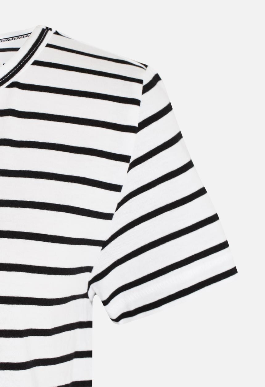 Pop Candy - Short Sleeve Stripe Tee Black and White