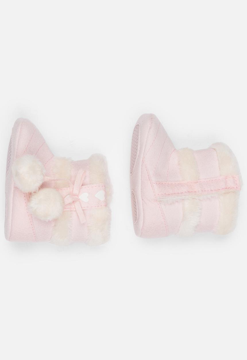 Pop Candy - Pom Pom boots - pale pink