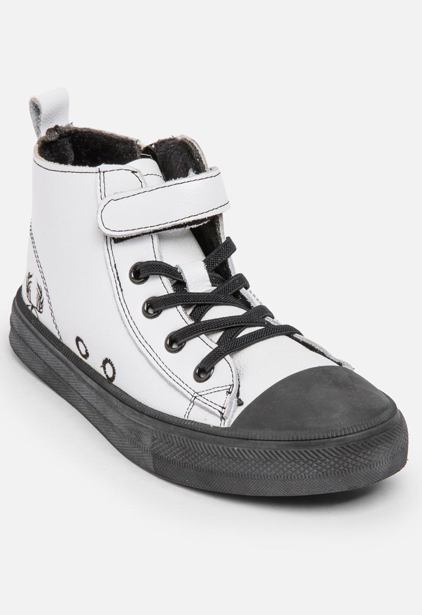 Pop Candy - Boys Hi Top Sneaker White