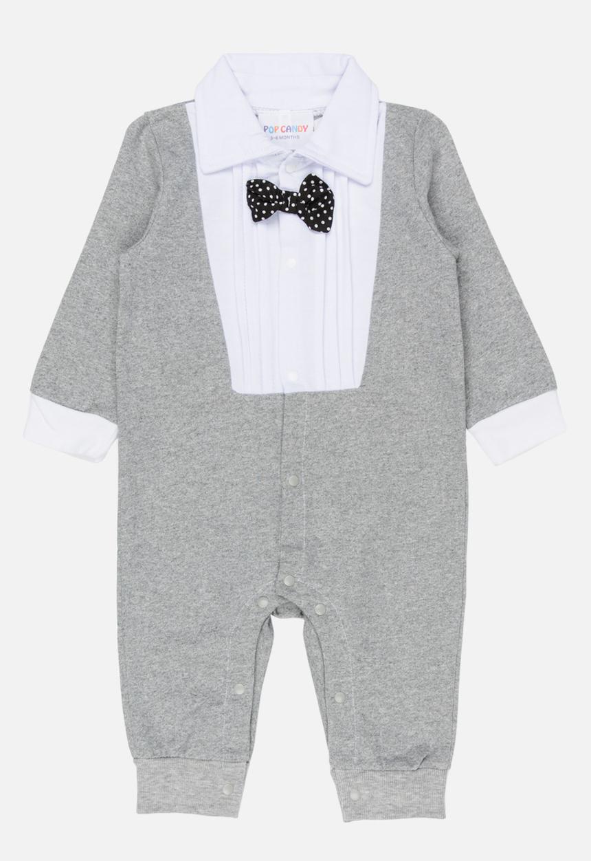 Pop Candy - Printed Romper Grey