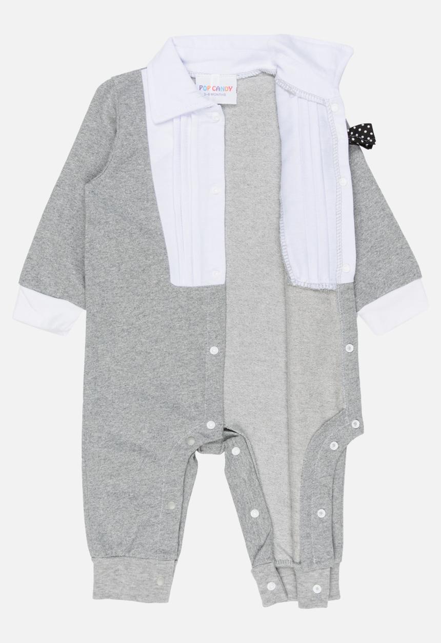 Pop Candy - Printed Romper Grey