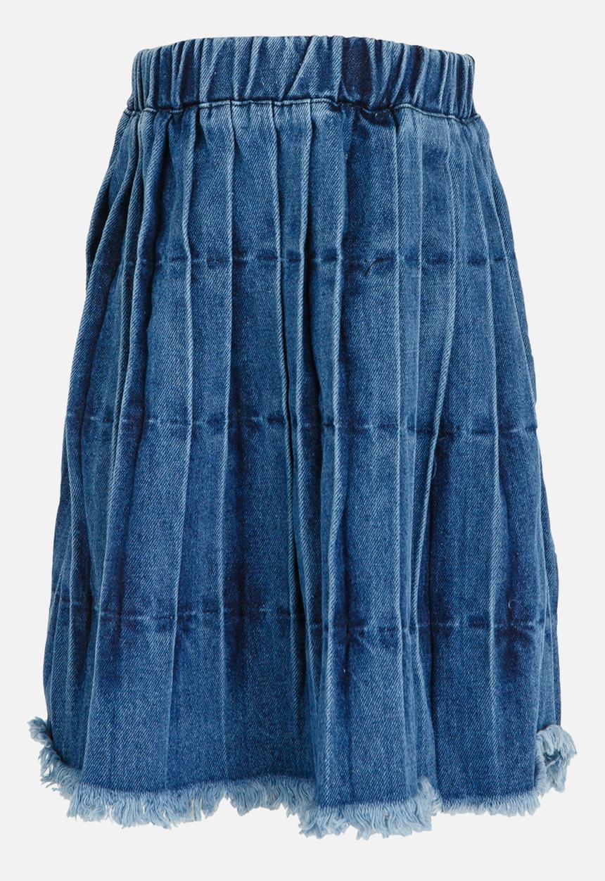 Pop Candy - Pleated Denim Skirt Blue