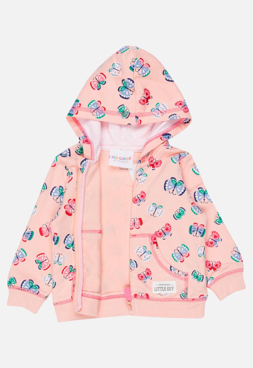 Pop Candy - Butterfly Hoodie Mid Pink