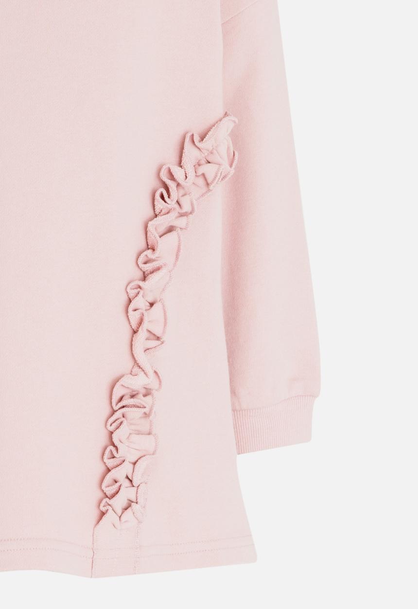 Pop Candy - Sweat Top With Frill Pale Pink