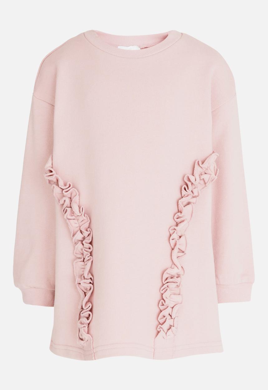 Pop Candy - Sweat Top With Frill Pale Pink