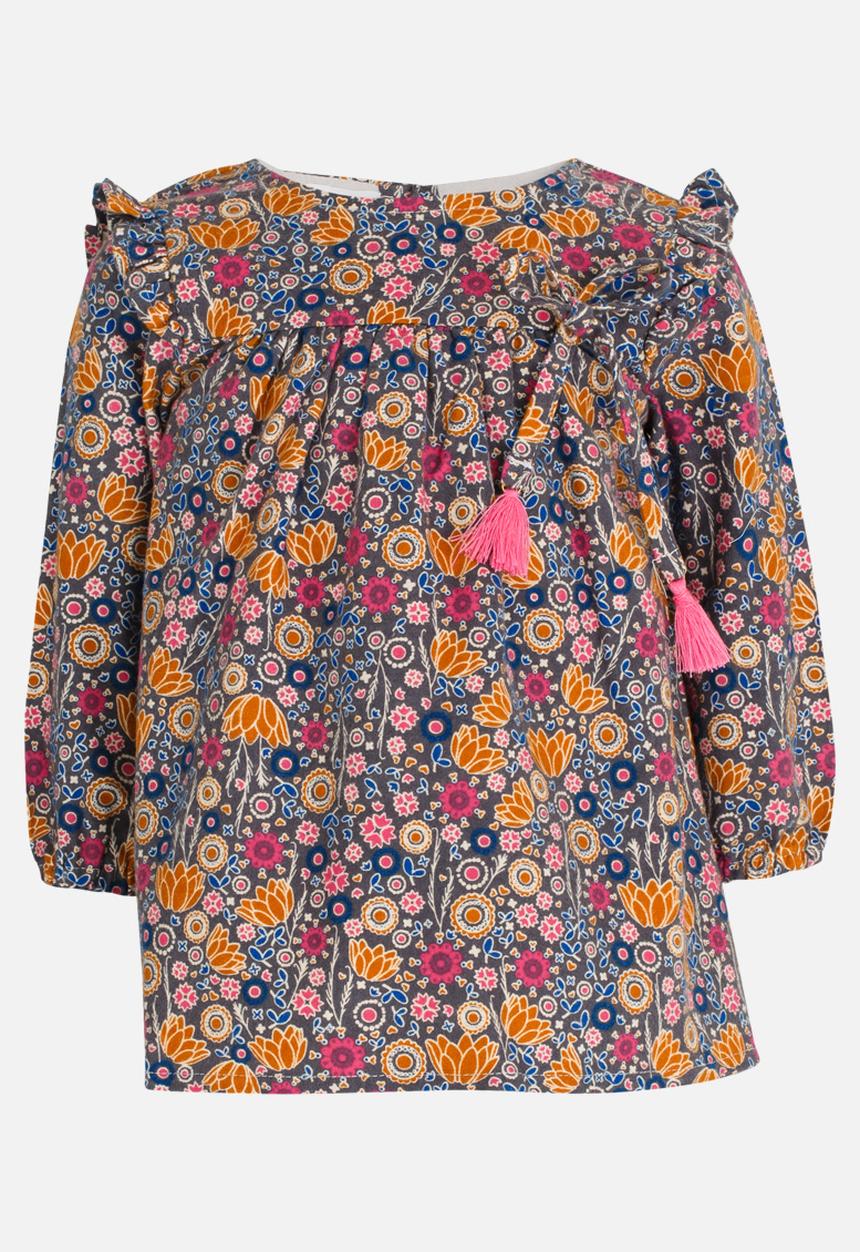 Pop Candy - Long Sleeve Printed Dress Multi-colour