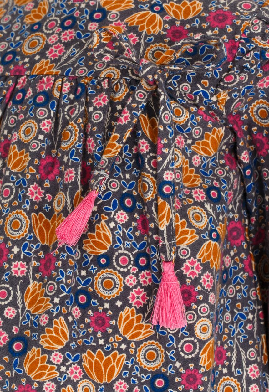 Pop Candy - Long Sleeve Printed Dress Multi-colour