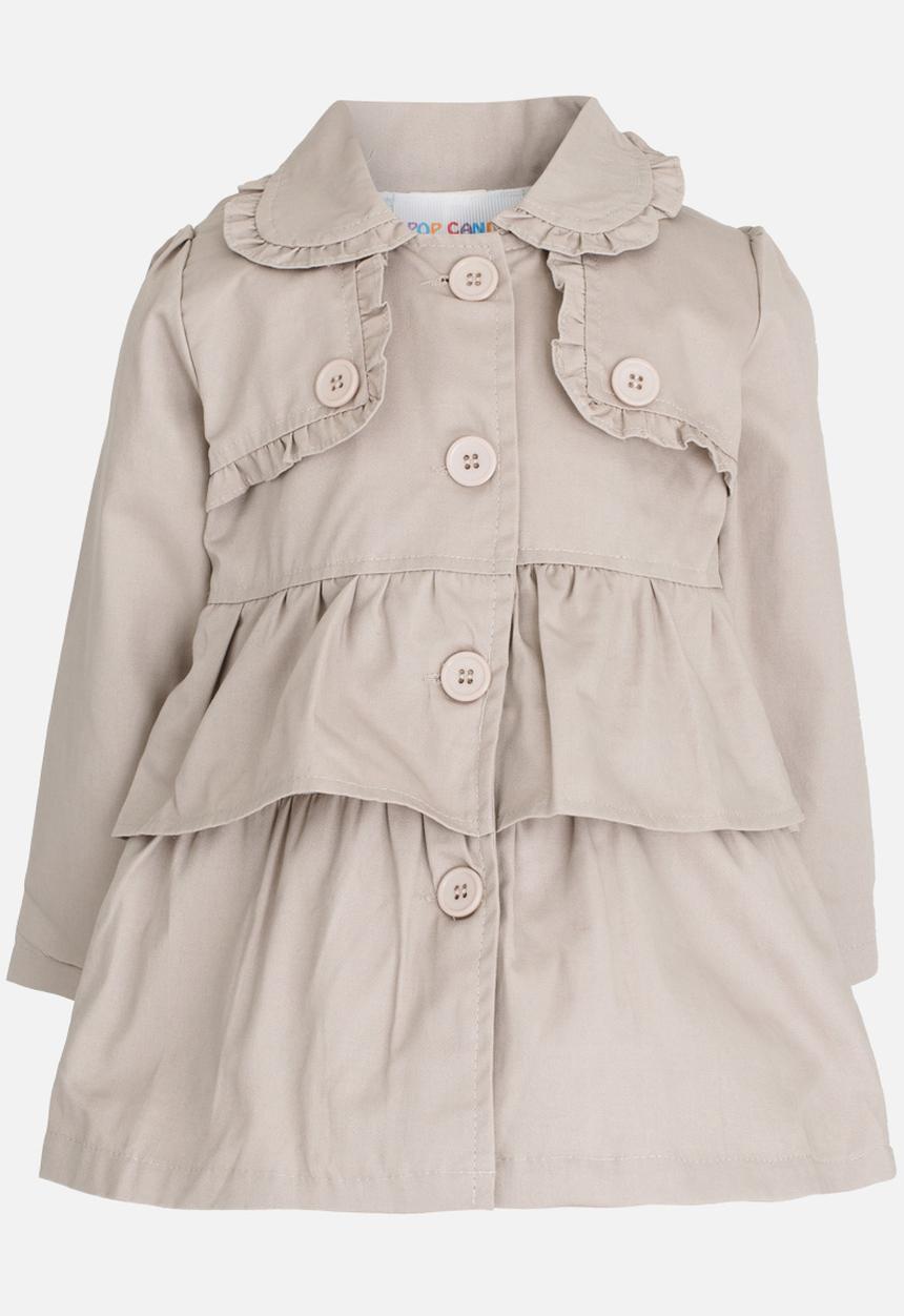 Pop Candy - Girls  Hooded Jacket Stone