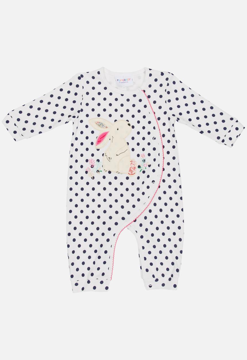 Pop Candy - Printed Sleepsuit White