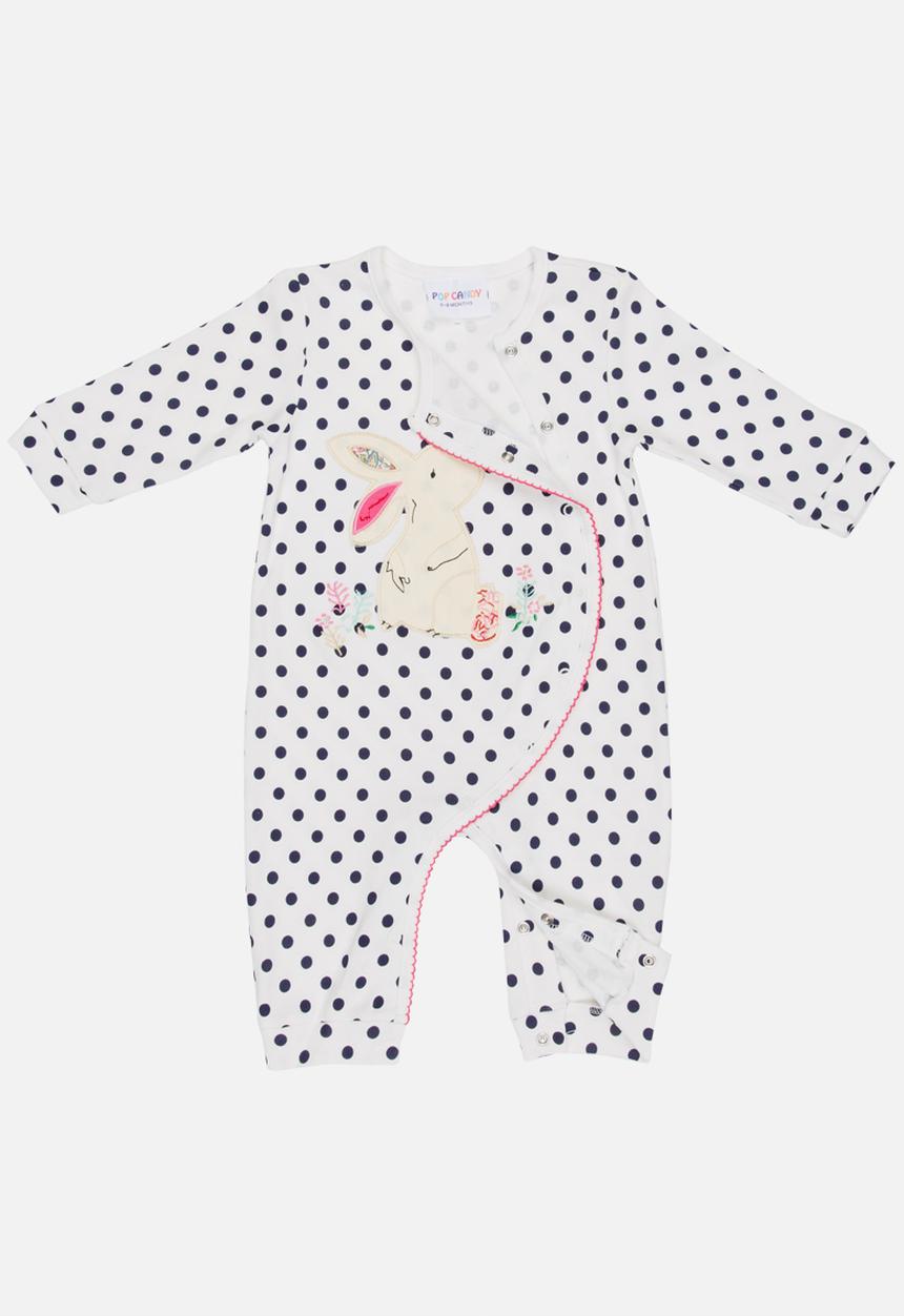 Pop Candy - Printed Sleepsuit White
