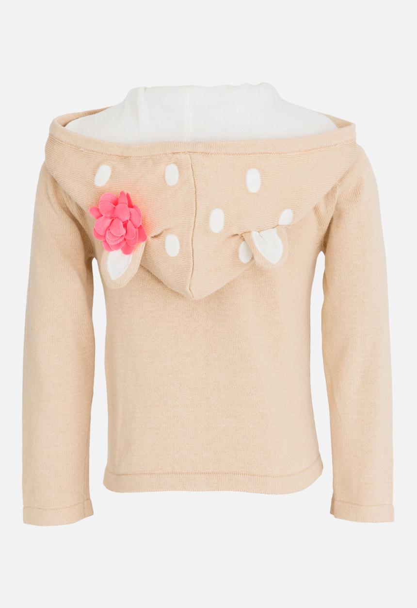 Pop Candy - Printed  Cardigan Beige