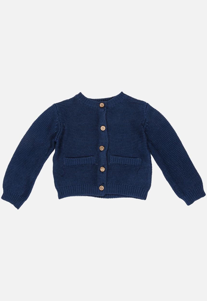 Pop Candy - Button Up Cardigan Navy