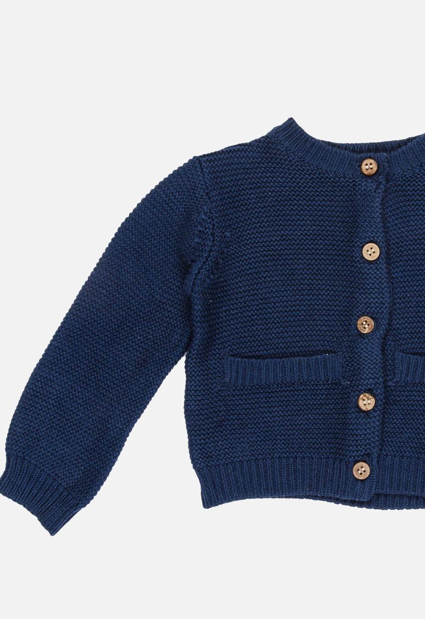 Pop Candy - Button Up Cardigan Navy