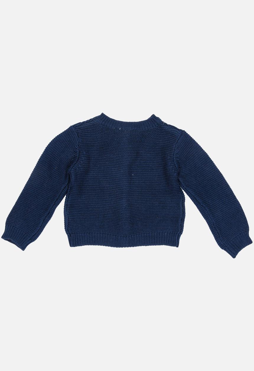 Pop Candy - Button Up Cardigan Navy
