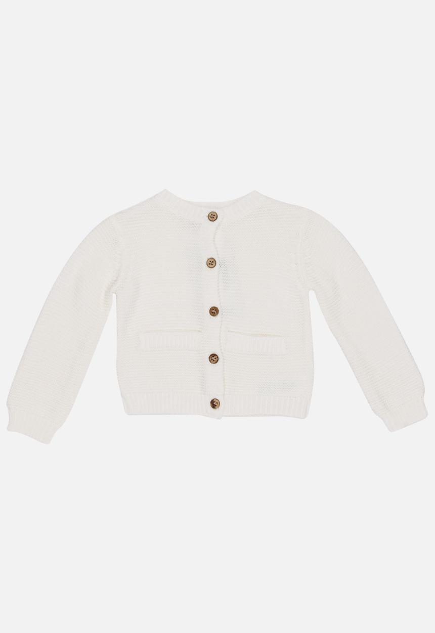 Pop Candy - Button Up Cardigan White