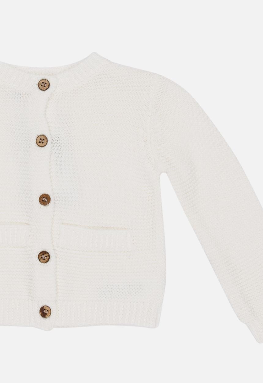 Pop Candy - Button Up Cardigan White