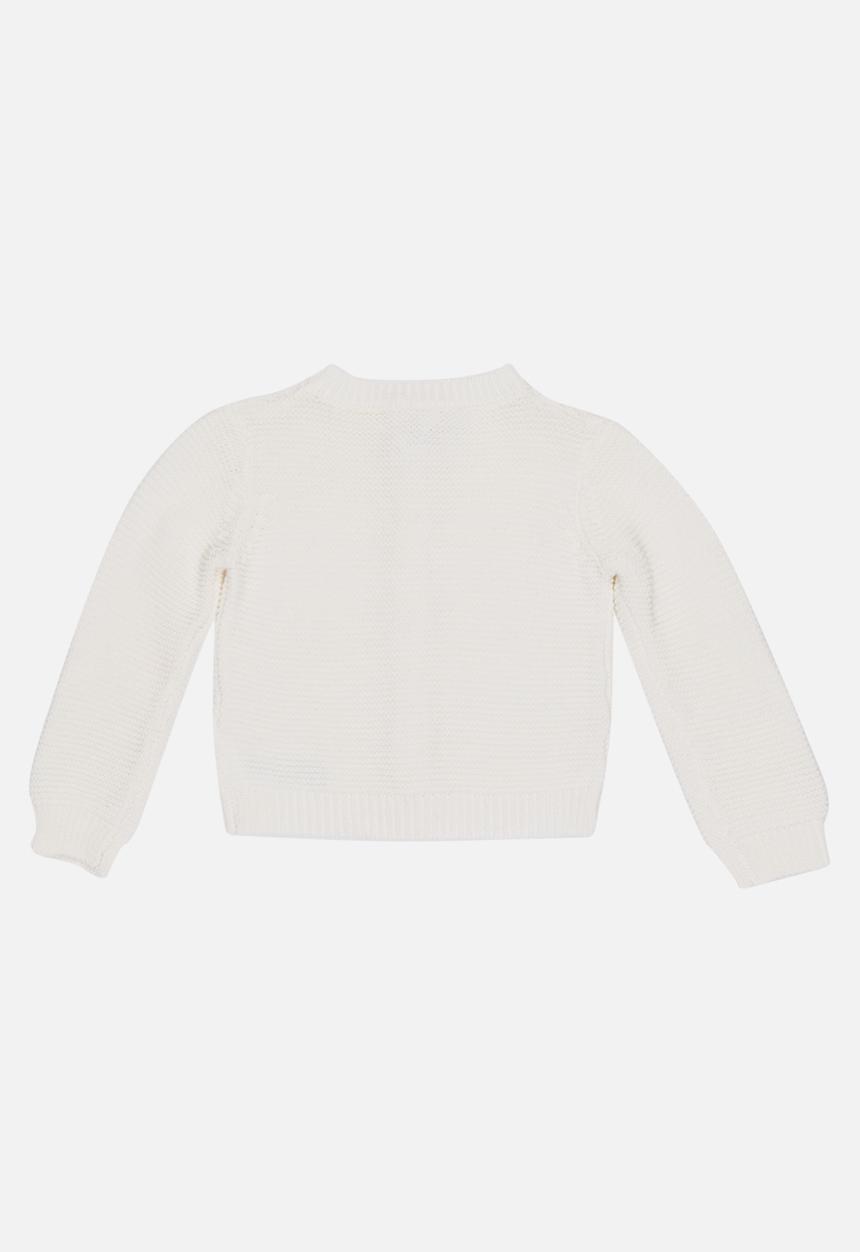 Pop Candy - Button Up Cardigan White