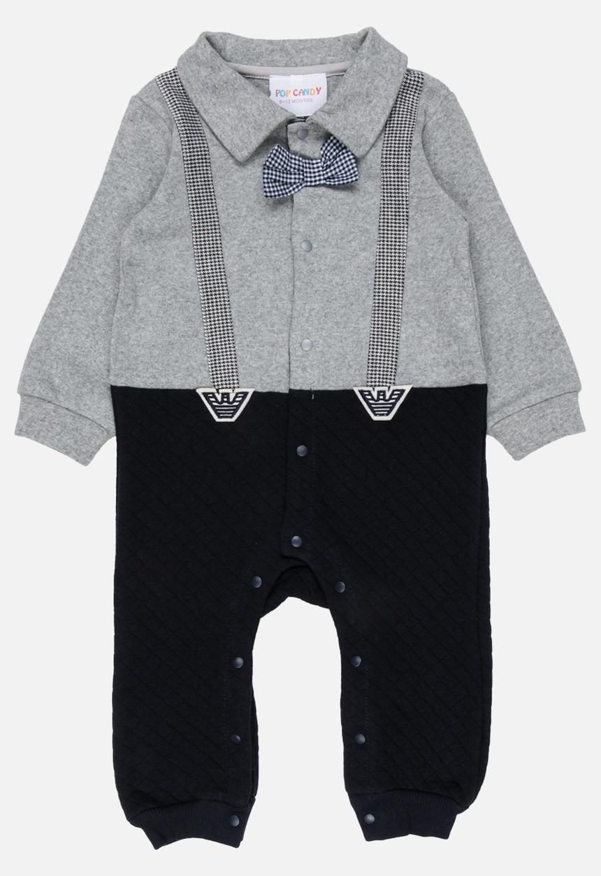Pop Candy - Printed Romper Grey