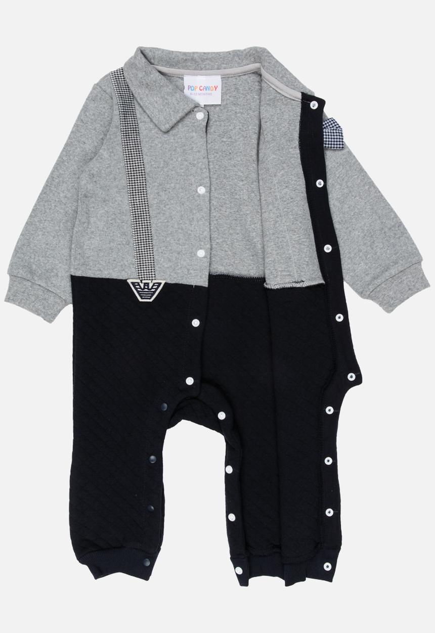 Pop Candy - Printed Romper Grey