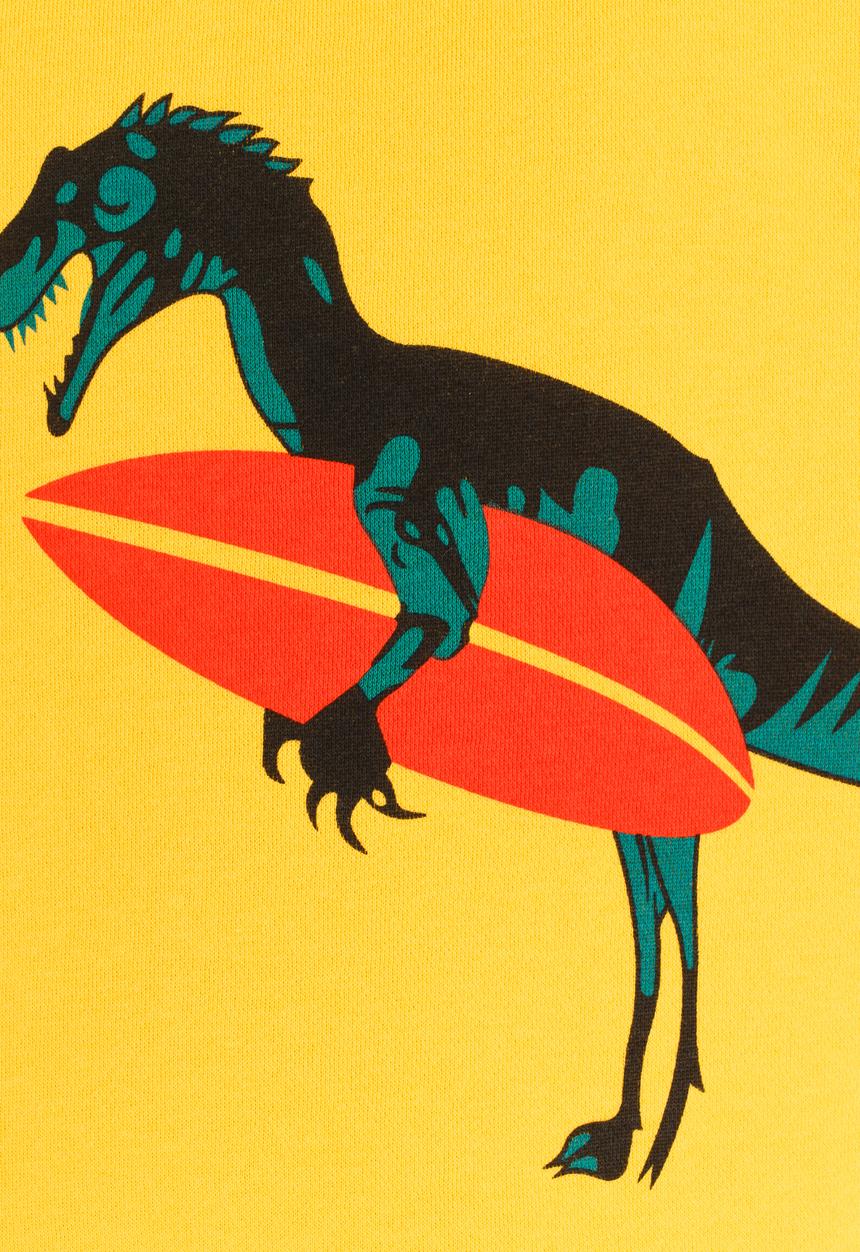 Pop Candy - Printed Dino Sweat Top Yellow