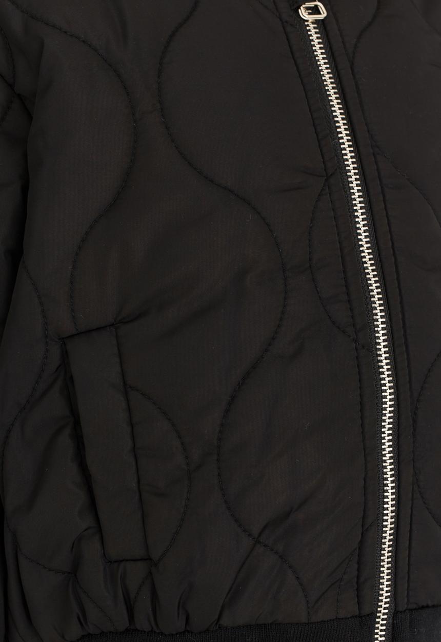 Pop Candy - Girls Quilted Puffer Jacket Black