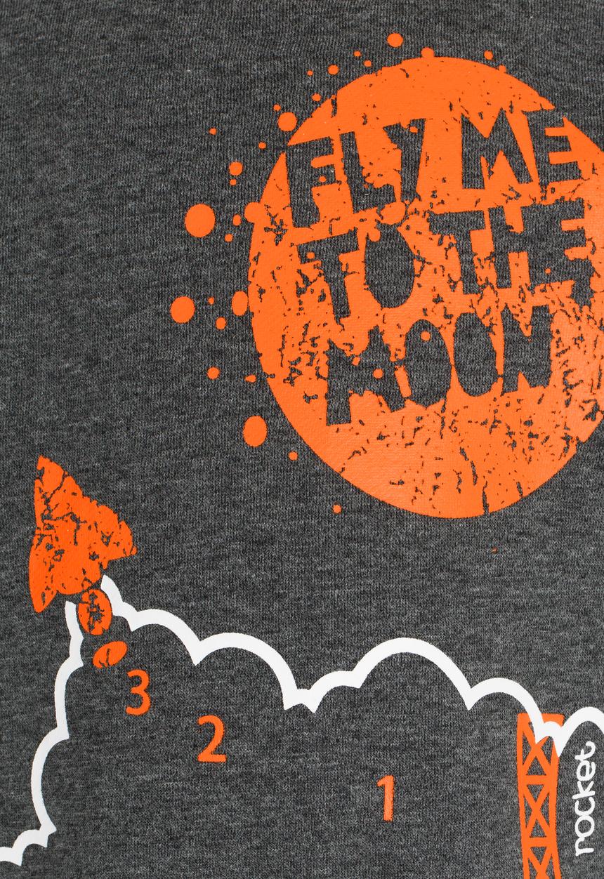 Pop Candy - Printed Sweat Top Mid Grey