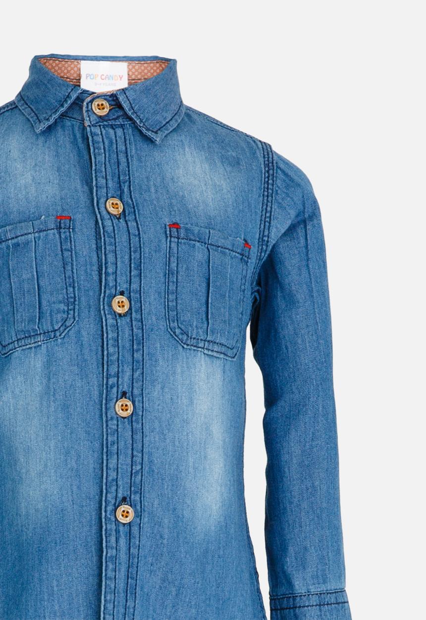 Pop Candy - Denim Shirt Blue