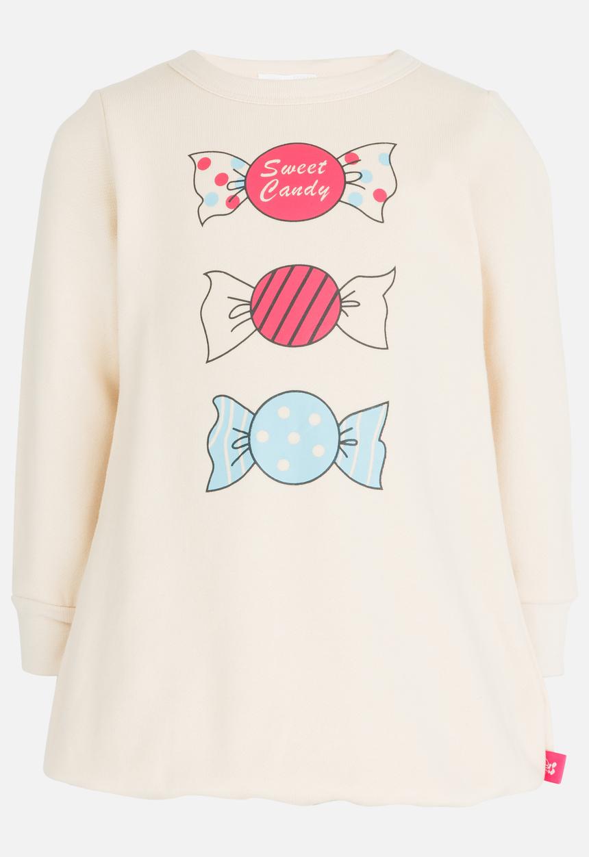 Pop Candy - Girls  Long Sleeve Sweat Top Cream