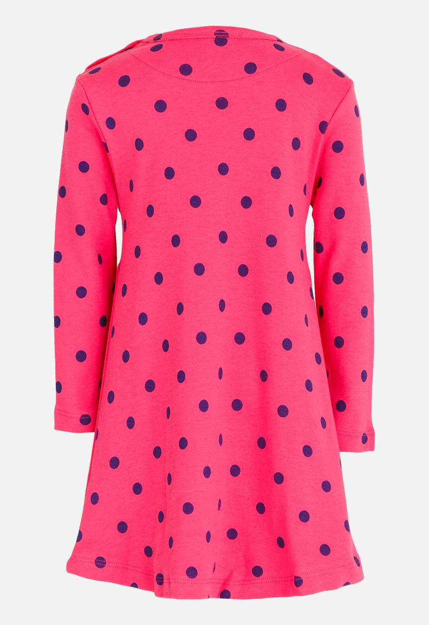 Pop Candy - Printed Long Sleeve Dress Mid Pink