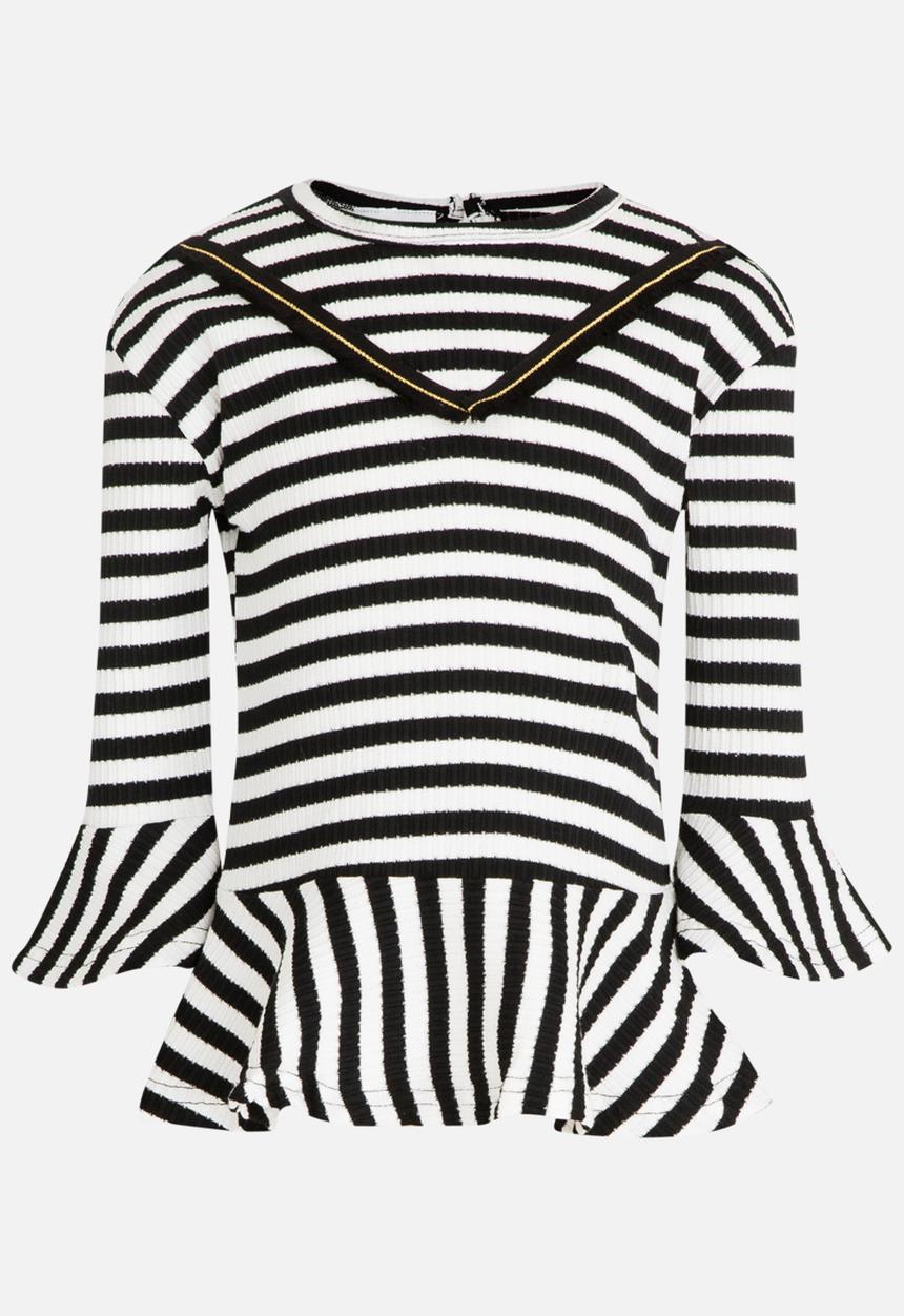 Pop Candy - Stripe Dress Black and White