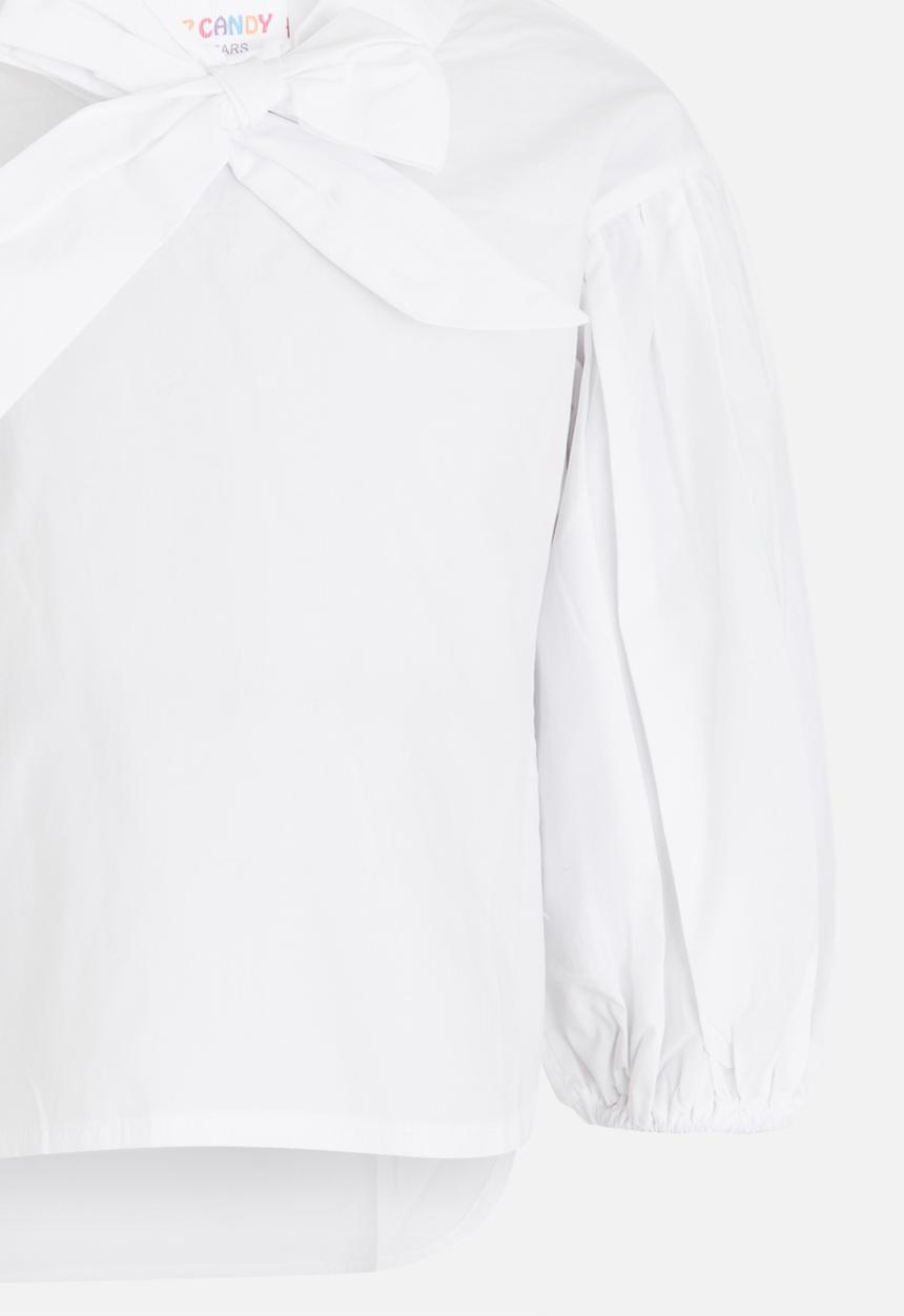Pop Candy - Pussy Bow Blouse White