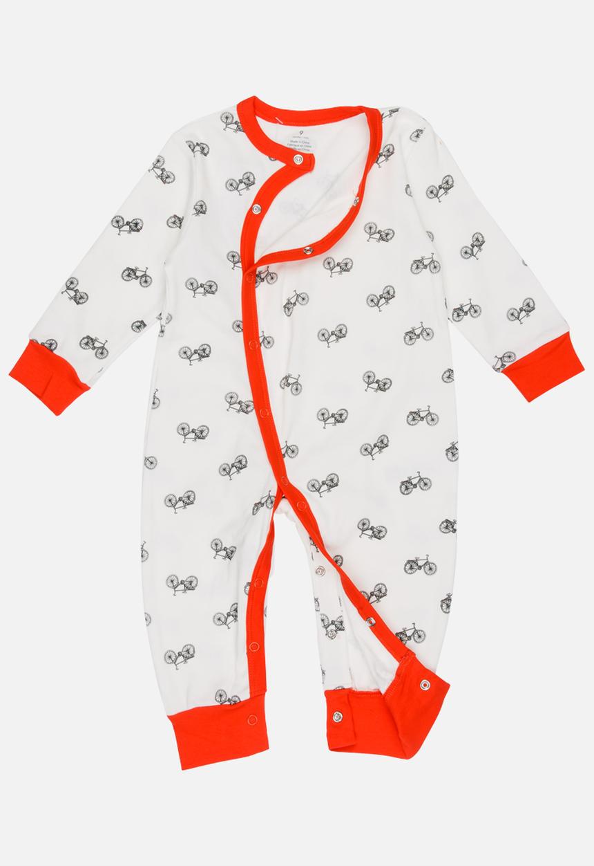 Pop Candy - Printed Sleepsuit White
