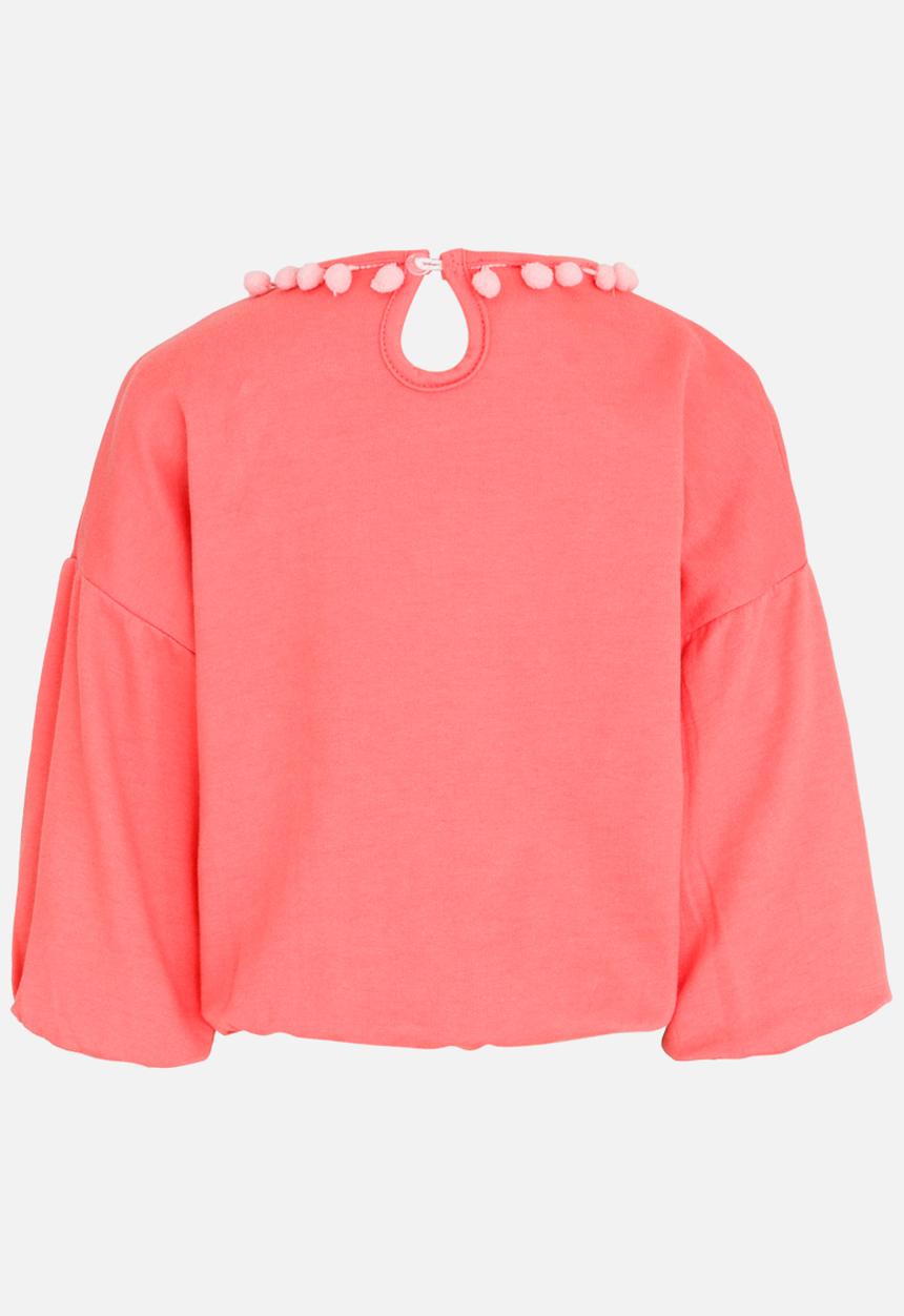 Pop Candy - Sweat top with bobble detail - coral