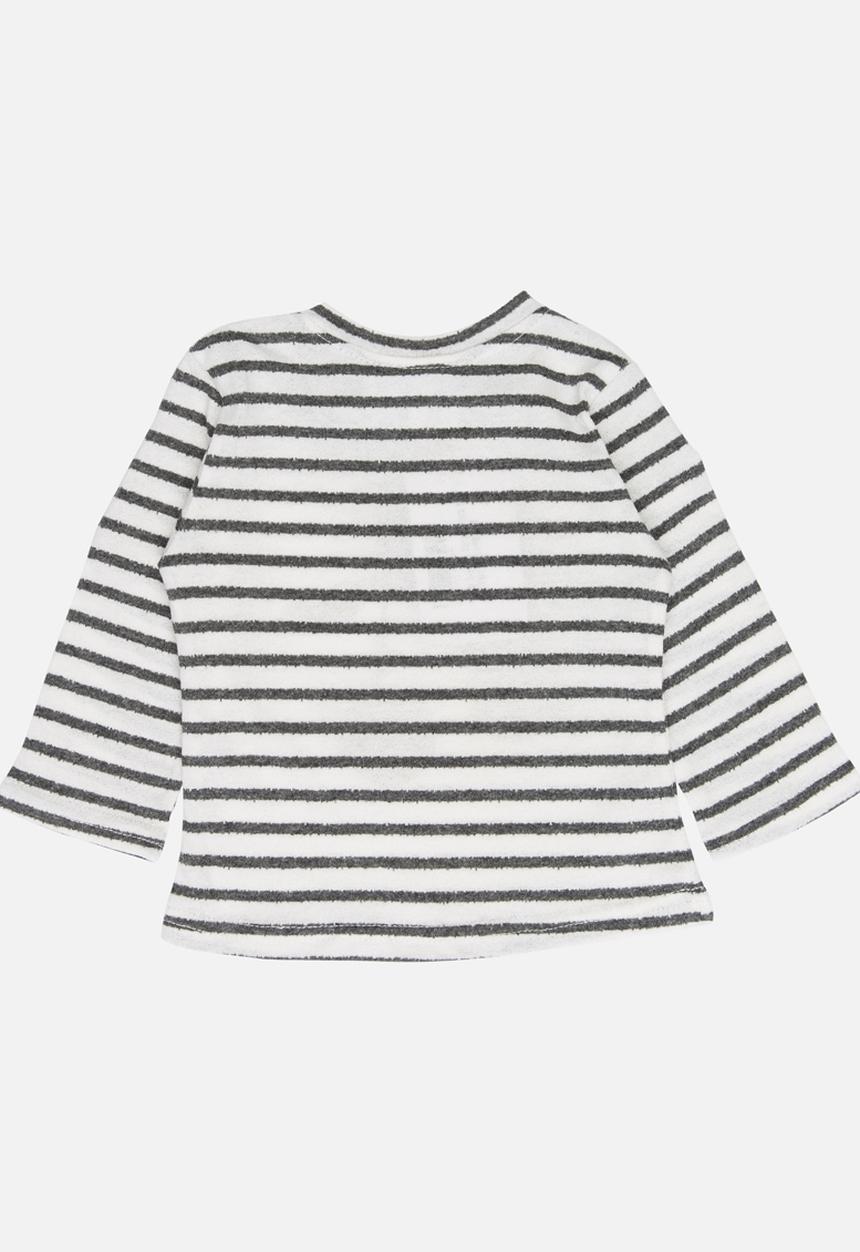 Pop Candy - Long Sleeve Stripe Tee Grey